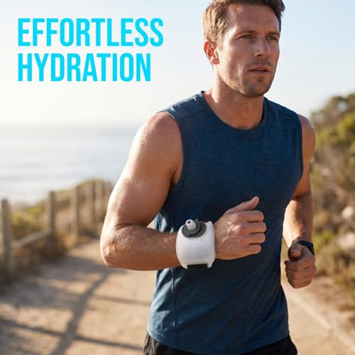 Toddmomy Wristband Water Bottle Portable Fitness Water Bottle for Running Jogging Hiking Cycling Hands-Free Hydration Adjustable Wearable Strap 4.56 X 3.66 X 2.79 in 1 count