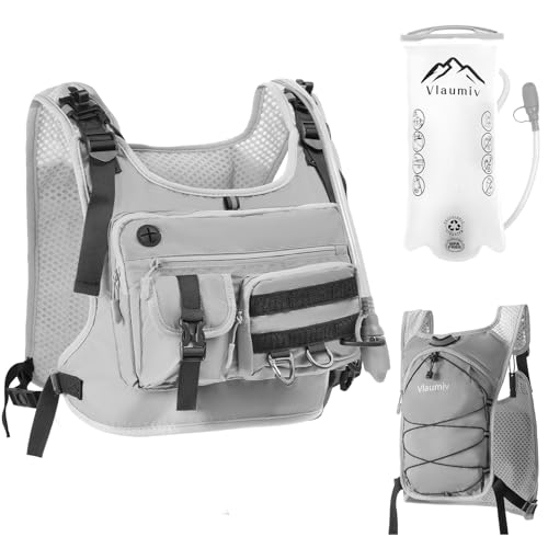 Hydration Backpack with 2L Water Bladder, Running Vest for Women Men - color: Grey