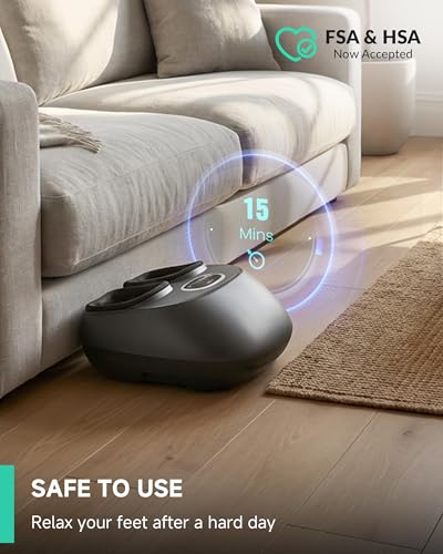 Snailax Foot Massager with Heat for Plantar Fasciitis Relief - color: Black