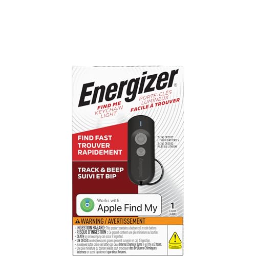 Energizer Find Me Keychain Light, Apple Find My Bluetooth Tracker, Black - color: Black
