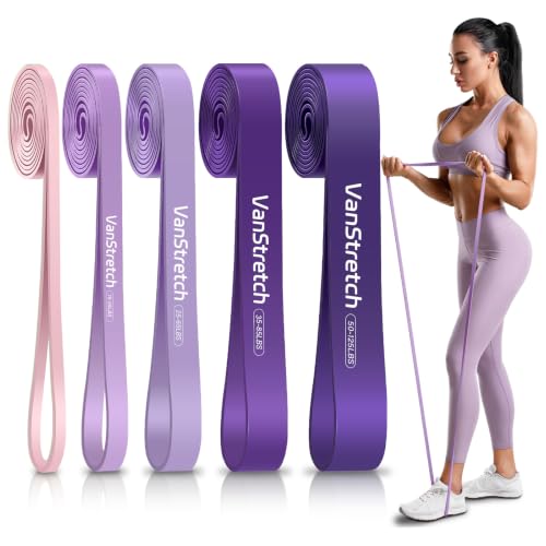 Resistance Bands for Working Out,5-Level Elastic Exercise Bands - color: Purple
