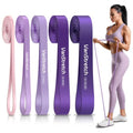 Resistance Bands for Working Out,5-Level Elastic Exercise Bands - color: Purple