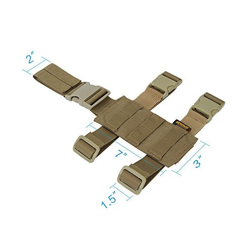 EXCELLENT ELITE SPANKER Tactical Drop Leg Holster Adjustable Drop Leg Platform Molle Module Universal Bag for Left/Right Leg - color: Coyote Brown