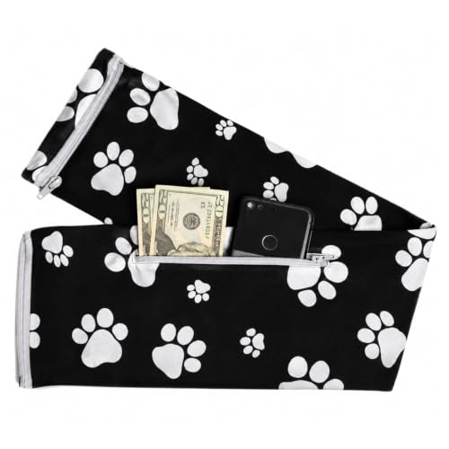 Fusion Belts Running Belt for Women & Men - Patented Side Zipper On Design - color: Paw Print, size: Small