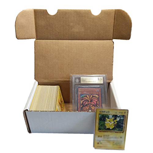 20PACK Trading Card Storage Box, 500Count, White, Cardboard, Baseball, Football, Basketball, Hockey