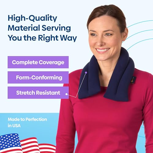 SunnyBay Lavender Heating Pad, Neck and Shoulder Wrap, 26x5 inch - color: Navy Blue