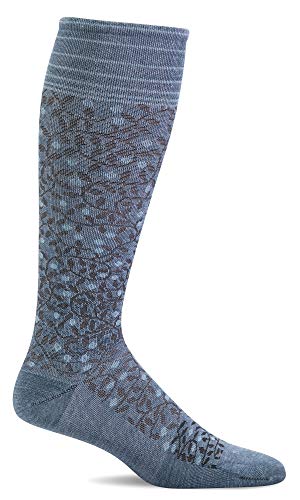 Sockwell Women's New Leaf Firm Graduated Compression Sock - color: Bluestone, size: Small-Medium