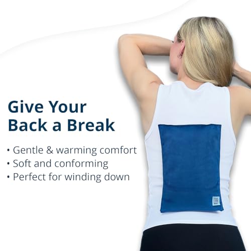 Microwave Heating Pad - Moist Heat Warm Compress for Back, Neck and Cramps - color: Blue Oasis