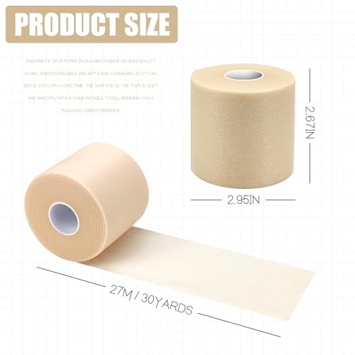 2.75‑Inch 30‑Yard Beige Athletic Pre‑Wrap Tape - color: Beige