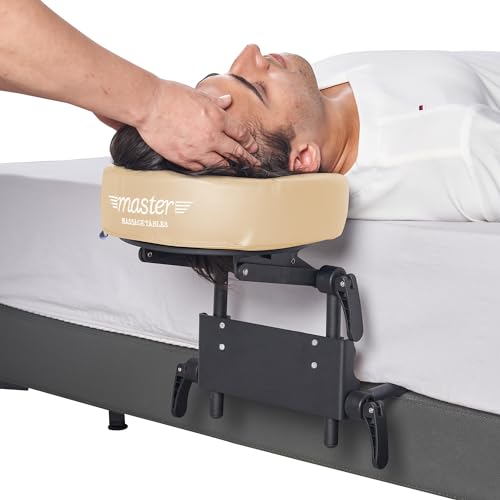 Home Use Sleeping Mattress Top Massage Kit-Adjustable Headrest Face Pillow Cradle & Face Cushion Support Bracket, Head Face Rest Support- Eye Surgery Recovery - Cream - color: Cream