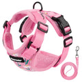 Dooradar Cat Harness and Leash Set, Adjustable and Escape Proof, M - color: Pink Coneflower, size: M