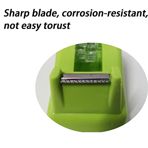 Desktop Tape Dispenser Heavy Duty Desk Accessories Floral Office Tape Dispensers, Weighted Non-Skid Base, Green - color: Green