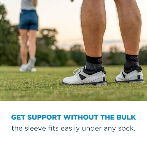OrthoSleeve FS6 Foot Bracing (Single Sleeve) treats Plantar Fasciitis, Achilles Tendonitis and relieves heel pain in a soft, moisture-wicking fabric - color: Natural, size: Large