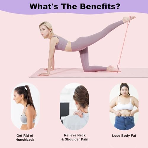Figure 8 Resistance Bands with Handles,Silicone Exercise Band Set - color: B01-2Pcs Pink 15Lb & Purple 25Lb