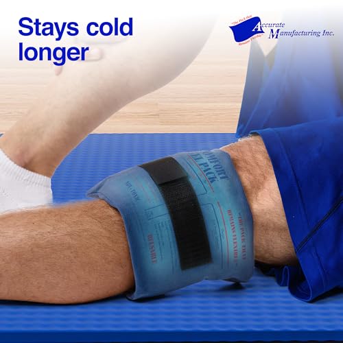 Flexible Reusable Gel Pack 6"x10" - Flexible Gel Packs for Neck, Wrist, Arm, Back and Shoulder Pain Relief - Versatile Hot or Cold Gel Packs for Injuries, Sore Muscles or Toothache Pain Relief, Blue