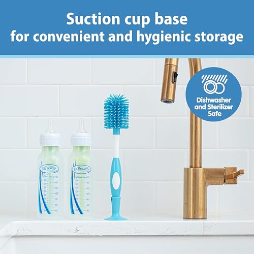 Dr. Brown's Soft Touch Baby Bottle Cleaning Brush, Blue, 12-Pack - style: Soft Touch