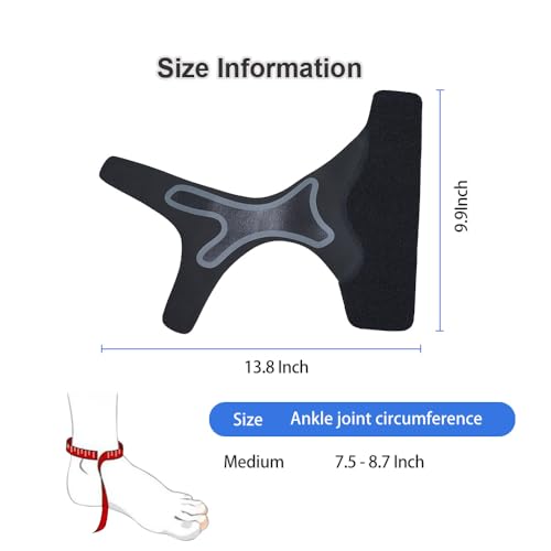 Adjustable Ankle Brace 2-Pack Medium – Breathable Compression Sleeve - size: Medium