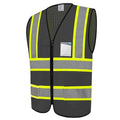 High Visibility Vest 5 Pockets Safety Vest with Zipper, Grey S - color: Grey, size: Small