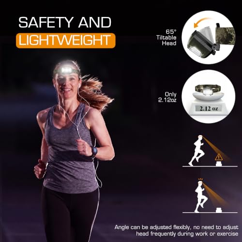 EverBrite Headlamp, 300 Lumens LED Head Lamp for Kids & Adults, Red Light - color: Camo