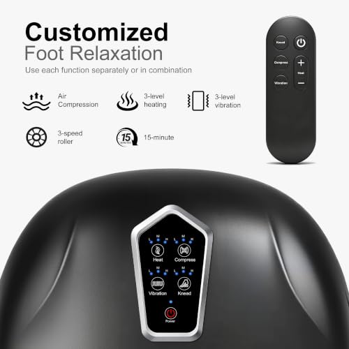 LEERCON Shiatsu Foot Massager with Heat for Plantar Fasciitis Neuropathy