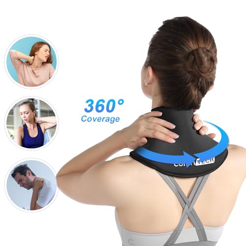 ComfiTECH Neck Ice Pack Wrap Gel, Cervical Cold Relief, M, 1 Pack - size: Medium