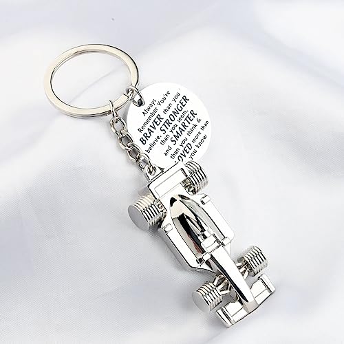 BNQL Racing Car Keychain Race Car Driver Gifts Racing Key Chain Car Racing Gifts for Race Car Lovers Car Model Keychain (Racing Car Keychain)