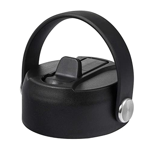 Straw Lid for Hydro Flask Wide Mouth Water Bottle, Black - color: Black