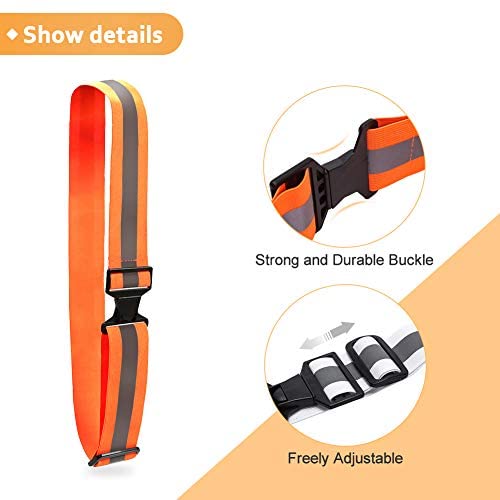 A-SAFETY Glow Belt - Reflective Running Belt (Yellow, Orange, Black, White) - color: Blue
