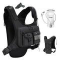 Criuage USA Patent Running Hydration Vest Backpack, Lightweight Chest Pack with 2.0L Water Bladder Bag Daypack for Hiking Running Cycling Race Marathon for Women Men - color: Black