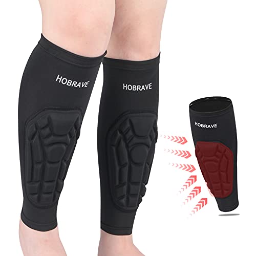 HOBRAVE Padded Calf Sleeve Shin Supports for Sports Pair - size: Small
