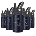 BJPKPK Insulated Water Bottle, 15oz Stainless Steel with Straw Lid - color: Gemini, style: 15oz