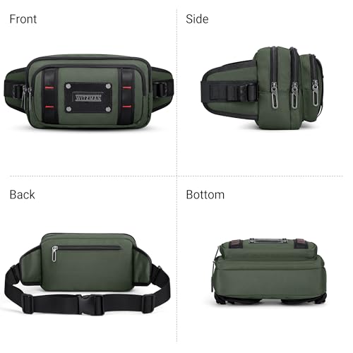 WITZMAN Fanny Pack for Men Waist Bag Casual Belt Bag