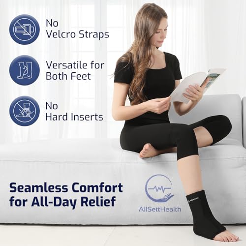 Ankle Ice Pack Wrap for Foot Pain, Hot/Cold Compression Sleeve Medium