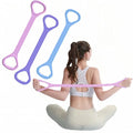 Figure 8 Fitness Resistance Bands with Handles for Working Out - color: 3 color