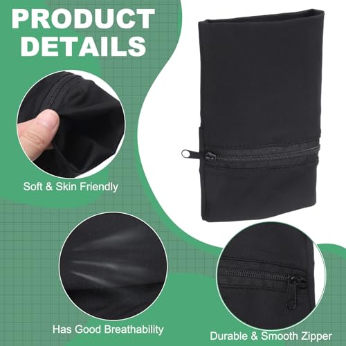 uxcell Wrist Pouch Wrist Wallet Sports Wristband Wallet with Zipper Pocket for Running Jogging Cycling Yoga - color: Black/Gray/Red