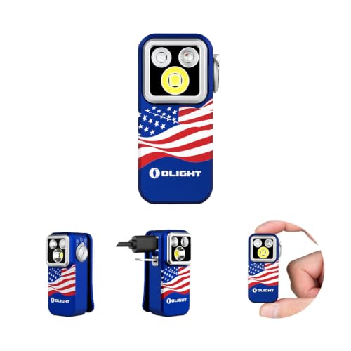 OLIGHT Oclip Pro S Rechargeable EDC Clip-on Flashlight, Stars Stripes - color: Stars & Stripes Edition
