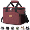 Lifewit Insulated Lunch Box for Men, Lunch Bag Cooler Women, 12-Can 9L - color: Burgundy, size: Medium(9L)