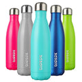 BJPKPK 17 oz Insulated Water Bottle, Stainless Steel Flask, Leak Proof - color: A-Turquoise, size: 17 Ounces