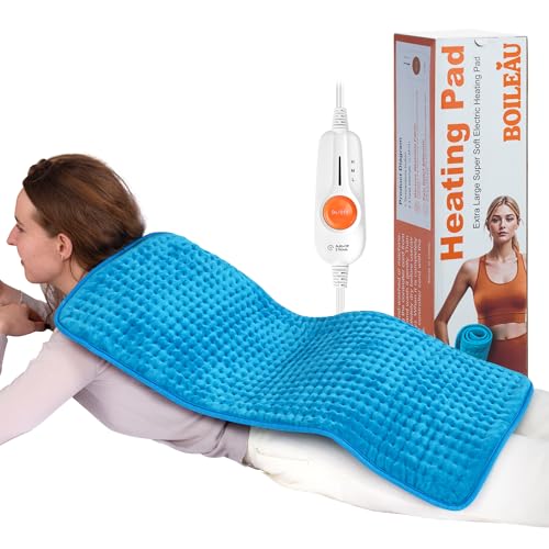 Boileau Electric Heating Pad for Back Relief, Extra Large 17"x33" XXXL - color: Blue