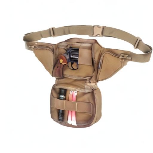 Tactical CCW Fanny Pack for Men Women, Concealed Carry Fanny Pack - color: Khaki