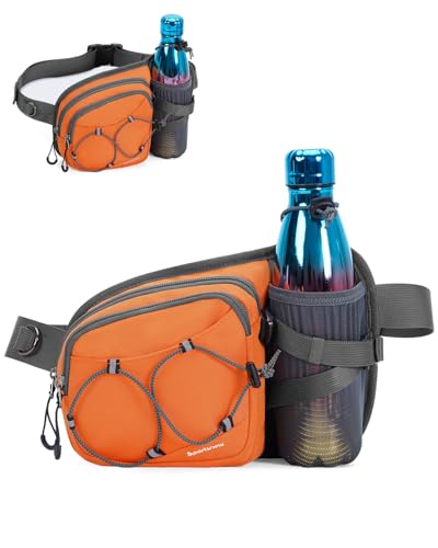 sportsnew Waist Pack with Water Bottle Holder, Fanny Pack for Men Women - color: Orange