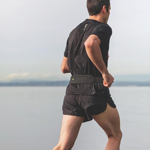 Amphipod AirFlow MicroStretch Plus Belt, Ultra-Light Runners Waist Pack - color: Black/Silver