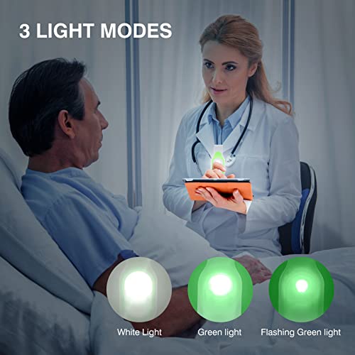Nursing Night Light Clip on Rechargeable NightShift Nurse Light Hands Free LED Flashlights Running Lights for Walking Running Pets Outdoor Emergency (Green) - color: Green