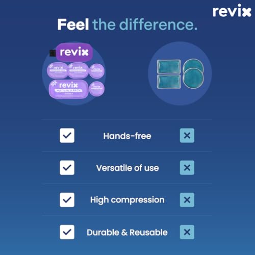 REVIX Ice Packs for Injuries, 5 Pack Hot & Cold Gel for Knee & Back, Purple - style: Purple-5 Pack