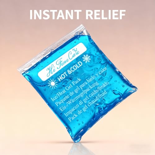 Gel Ice Packs, Cold Packs for Injury Recovery, Cold Compress for Pain Relief, Hot Cold Pack Relieves Inflammation, Arthritis for Headache, Ankle, Neck (Teal (4 Pack), 5×5 inch (13×13cm))