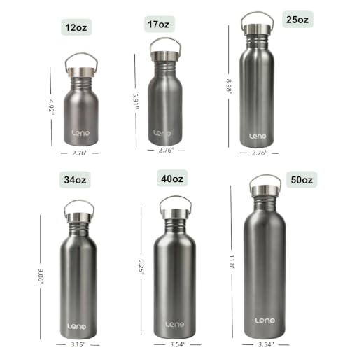 CDJ 40oz Uninsulated Single Wall 18/8 Stainless Steel Sports Bottle - size: 40ouces