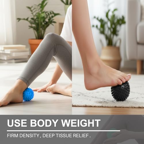 Spiky Massage Ball, Trigger Massage Point, Deep Release, 3.5 in（Black） - style: 02－3.5 in