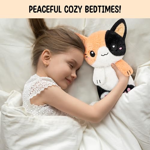 Calico Cat Microwavable 1.5 lbs Unscented Heating Pad for Women and Kids- Cute Soft Cozy Pillow Plush Heatable Warm Stuffed Animals - Kawaii Hot and Cold Plushie - Calico Cat Gifts for Girls and Women - color: Calico Cat
