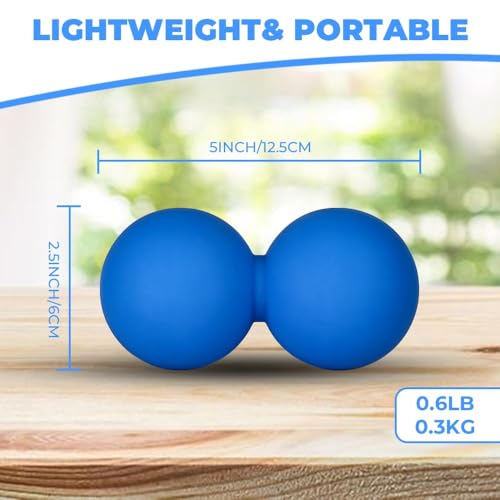 Peanut Massage Ball, Deep Tissue Roller for Back Neck Legs, Blue - color: Blue