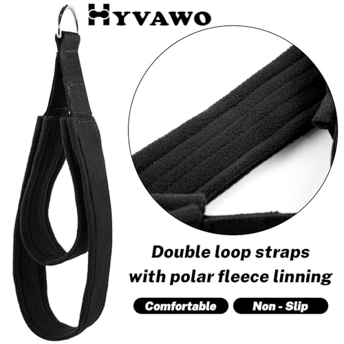 Pilates Straps Soft Padded 1 Pair Double Loop Straps D-Ring for Reformer Home Gym Workout Accessories Fitness Yoga Exercise
